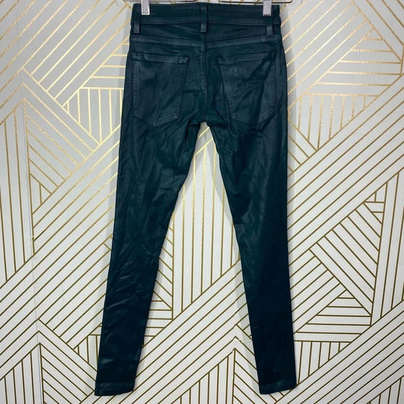 LF CARMAR Green Wax Coated Zip Skinny Jeans - Picture 4 of 10